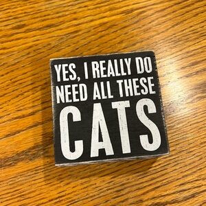 Wooden cat decoration